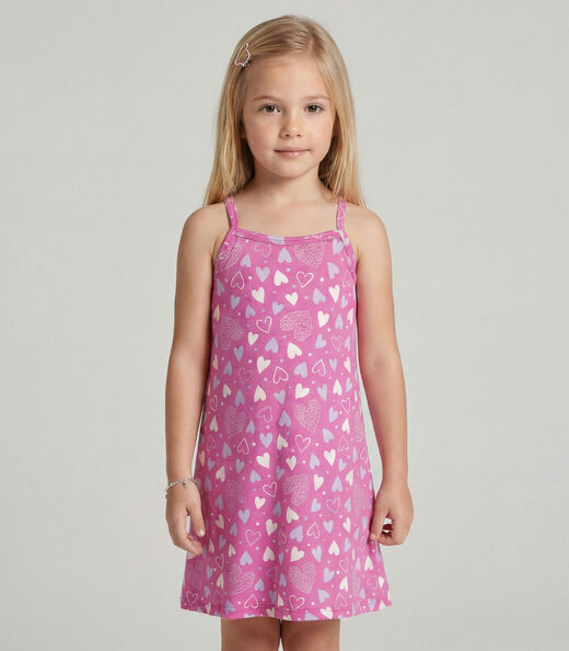 Image_Vestido Infantil em Cotton Leve Rotativo Select Rosa