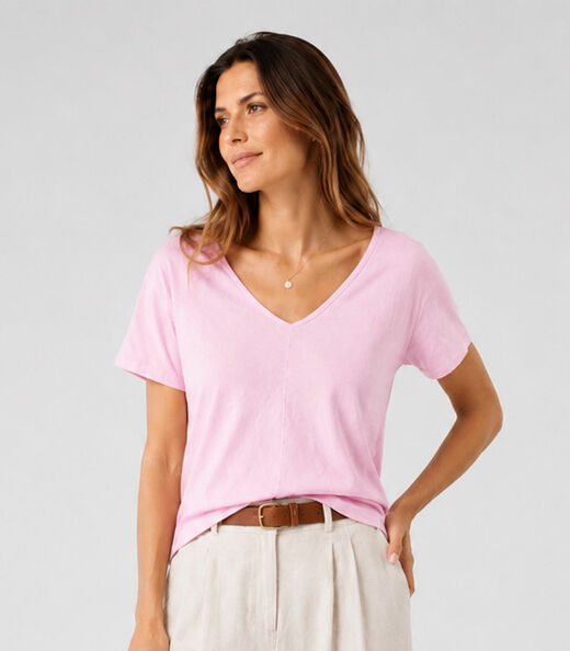 Image_Blusa Feminina Decote Em V Nas Costas Infinita Cor Rosa