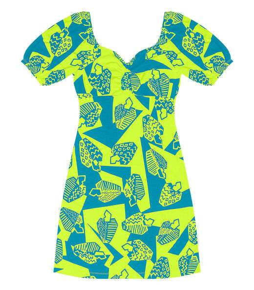 Vestido Feminino Estampado Rovitex Azul