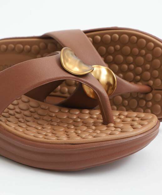 Tamanco Feminino Flatform Tiras Modare Marrom