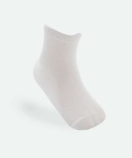Kit 5 Meias Infantil Soquete Marisa Branco