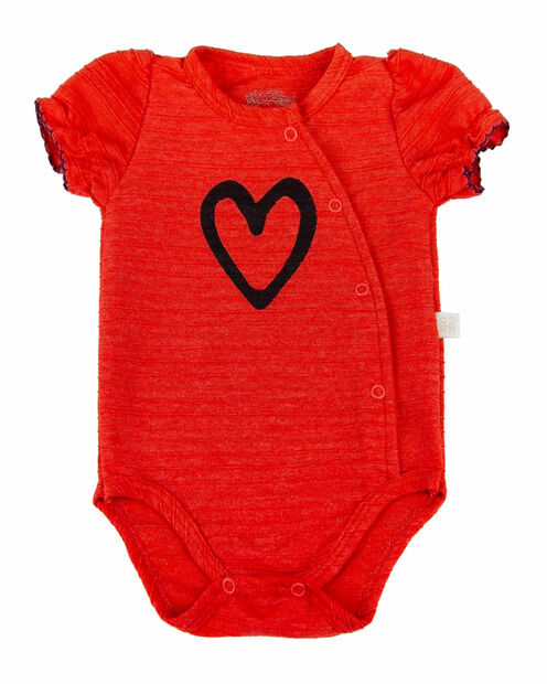 Kit Body Bebê Menina Cotton Estampado Coração I Love You To The Moon - Marinho