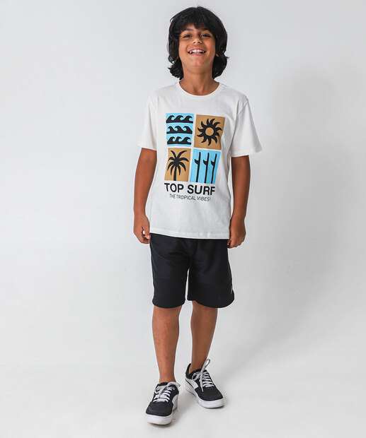 Camiseta Juvenil Estampada Marisa Tam 10 a 16 Off White