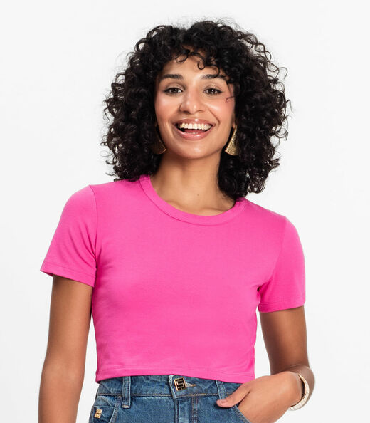 Blusa Básica Feminina Cotton Leve Rovitex Rosa