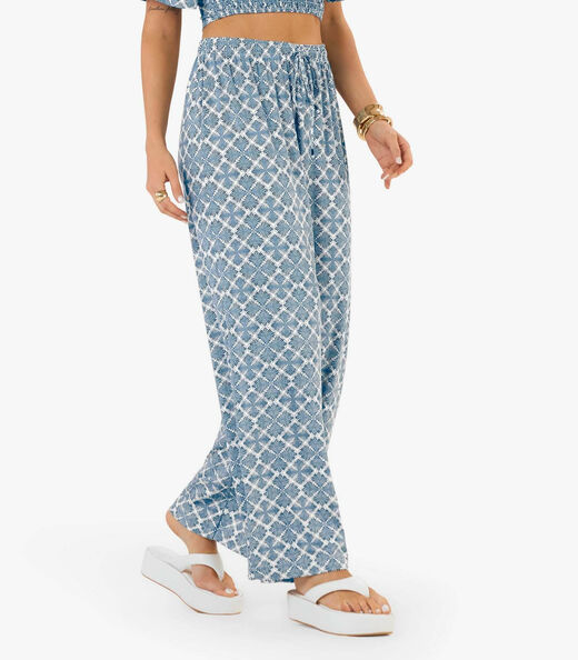 Image_Calça Feminina Pantalona Viscotorcion Rovitex Bege