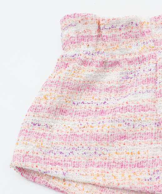 Short Infantil Listrado Marisa Tam 1 a 3 Off White