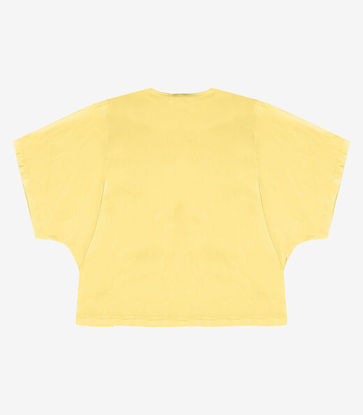Blusa Feminina Com Mangas Amplas Infinita Cor Amarelo