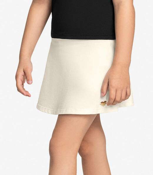 Saia Infantil Feminina Trick Nick Bege