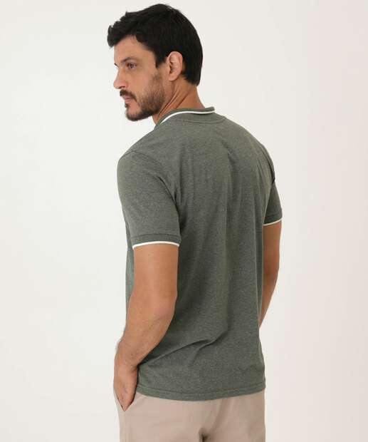 Polo Masculina Botões Manga Curta MR