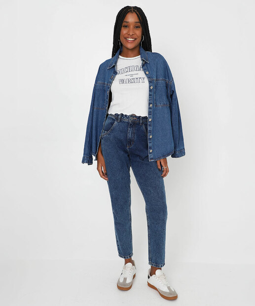 Blusa Cropped Feminina Canelada Estampada Marisa