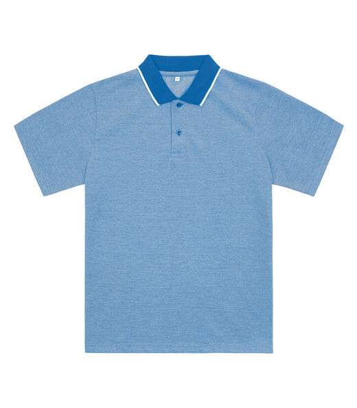Camisa Polo Masculina Em Piquet Diametro Azul