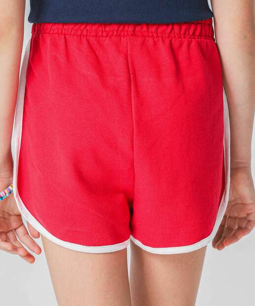Short Juvenil Moletinho Marisa Tam 10 a 16 Vermelho