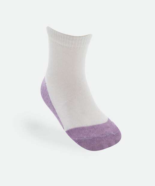 Kit 5 Meias Infantil Soquete Marisa Branco