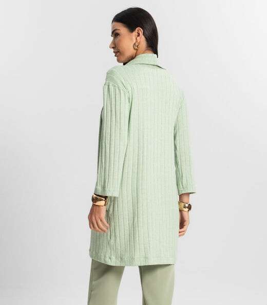Cardigan Tricot Alongado Feminino Endless Verde
