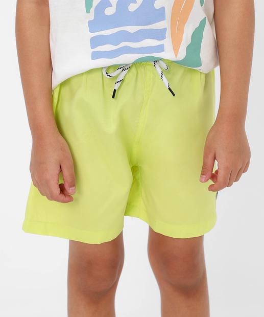 Bermuda Infantil Surf Liso MR Tam 4 a 10 Verde