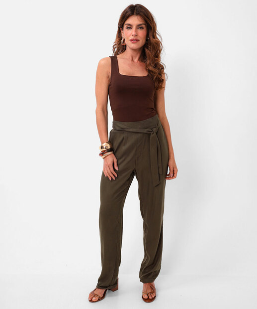 Image_Calça Feminina Clochard Reta Marisa Verde