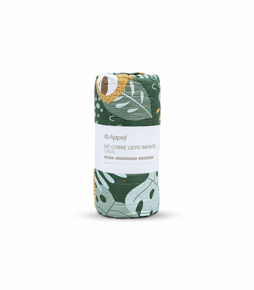 Kit Cobre Leito Casual Kids Solteiro Appel Verde