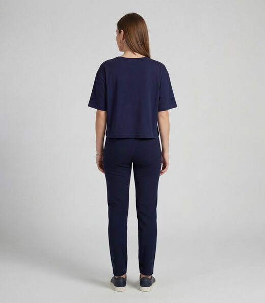 Blusa Feminina Com Estampa Localizada Infinita Cor Azul