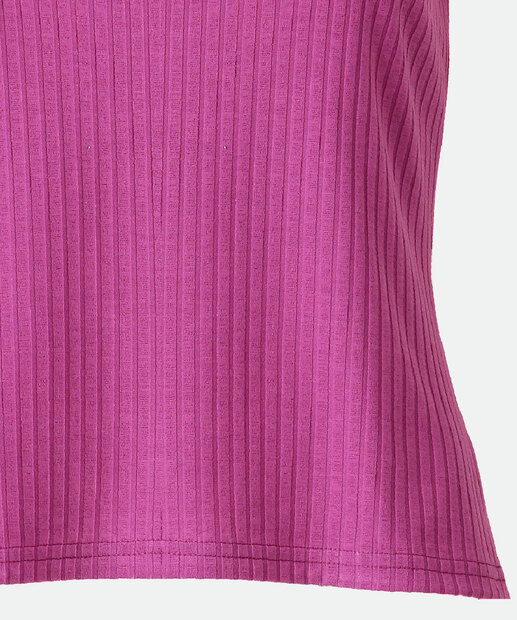Blusa Regata Feminina Canelada Com Babado Marisa