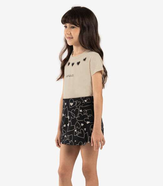 Image_Conjunto Infantil Blusa Com Shorts Saia Rovi Kids Bege
