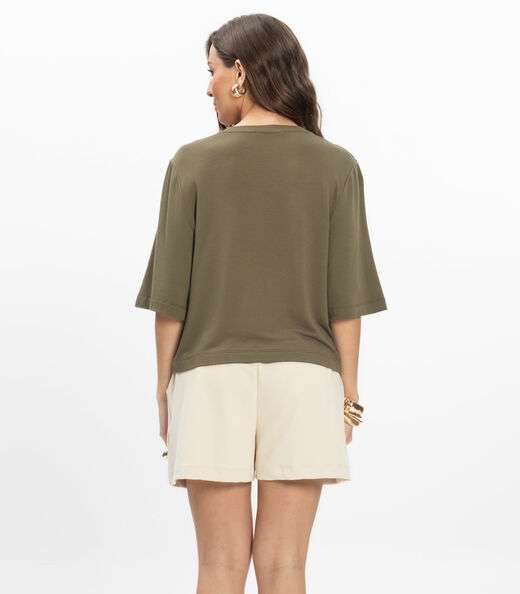 Shorts Piquet Verona Feminino Endless Bege