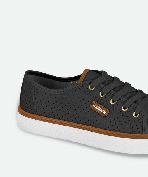 Tênis Casual Feminino Moleca Preto