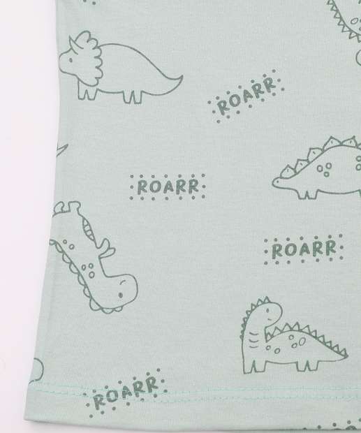 Regata Infantil Dinossauro Marisa Tam 1 a 3 Verde