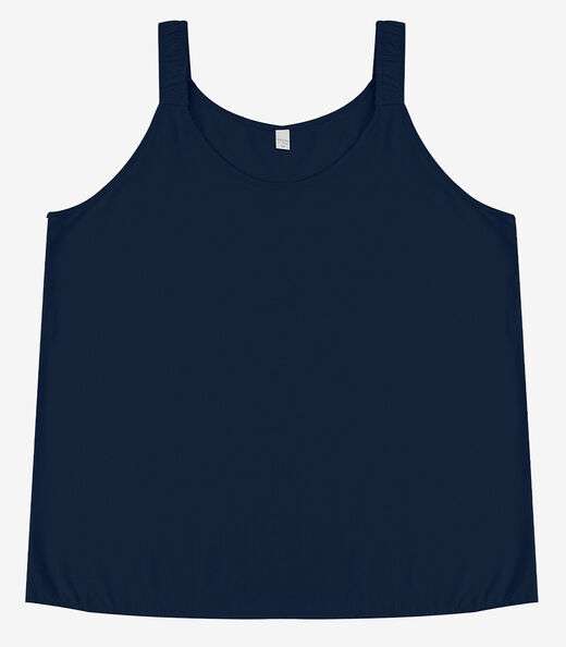 Regata Feminina Plus Size Infinita Cor Azul