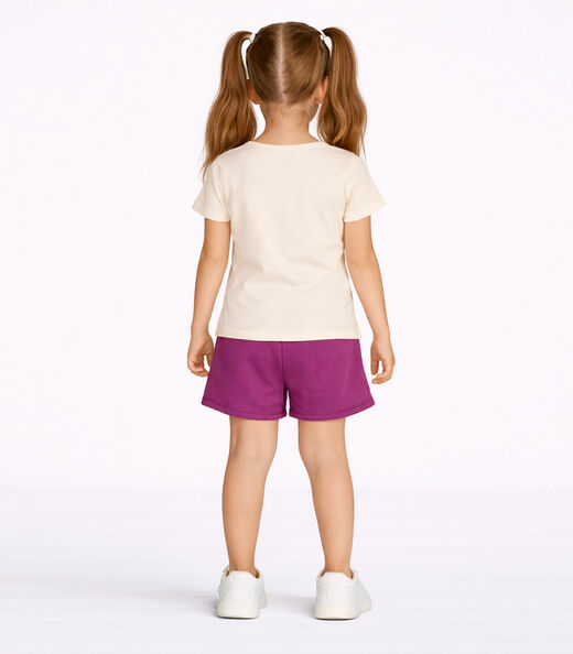 Conjunto Feminino Short e Blusa Estampada Select Bege