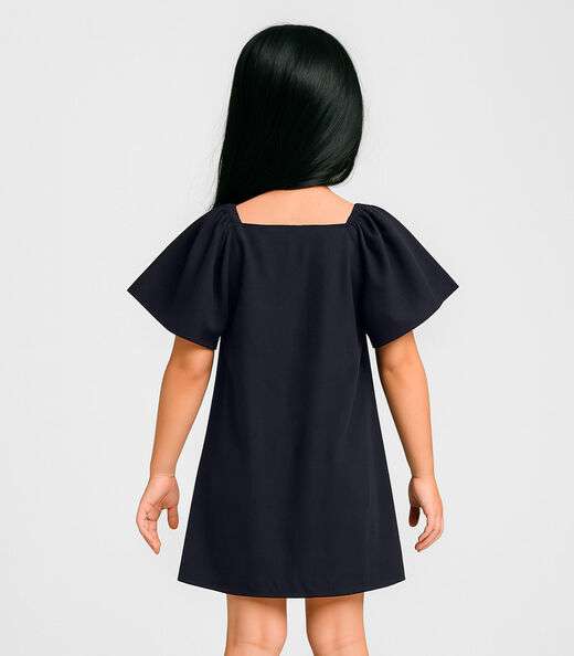 Vestido Infantil em Viscose Infinita Cor Azul
