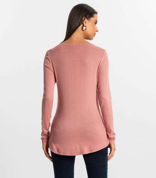 Blusa Feminina Manga Longa Rovitex Rosa