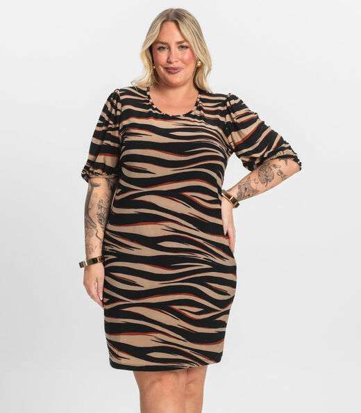 Image_Vestido Malha Fria Plus Infinita Cor Marrom