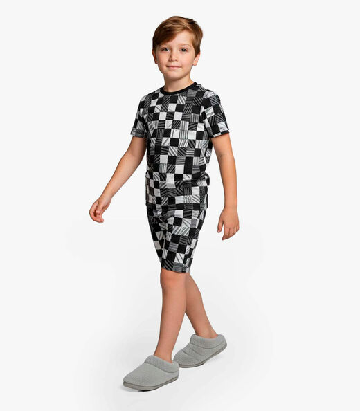 Image_Pijama Infantil Camiseta e Bermuda Select Bege