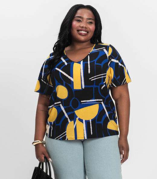 Image_Blusa Feminina Plus Size Infinita Cor Azul