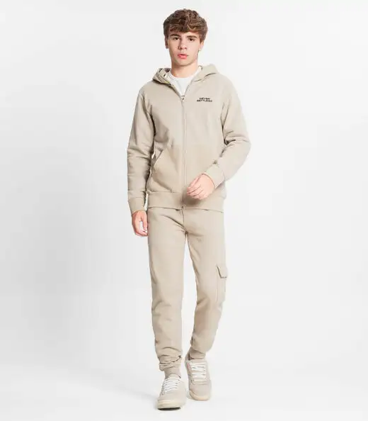 Jaqueta Juvenil Com Capuz Minty Bege