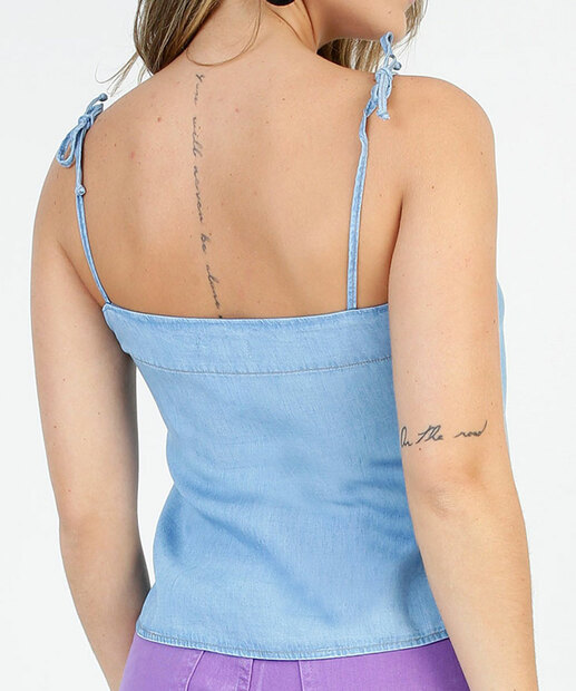 Blusa Feminina Amarração Alças Finas Marisa 