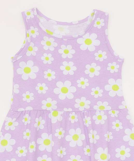 Vestido Infantil Estampa Margaridas Marisa Tam 1 a 3  