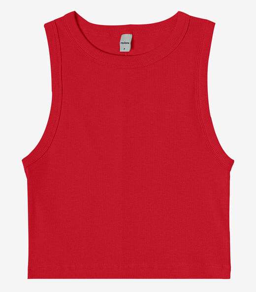 Regata Cropped Feminina Ribana Rovitex Vermelho