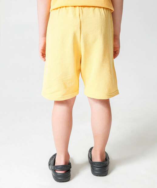 Bermuda Infantil Moletinho Básica Marisa Tam 4 a 10 Amarelo