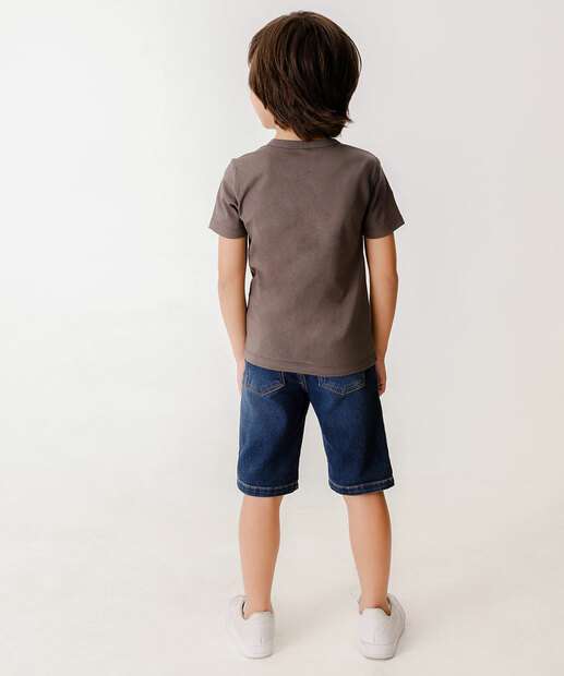 Camiseta Infantil Manga Curta Stitch Disney Tam 4 a 10