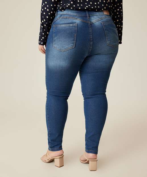 Calça Plus Size Feminina Jeans Cigarrete