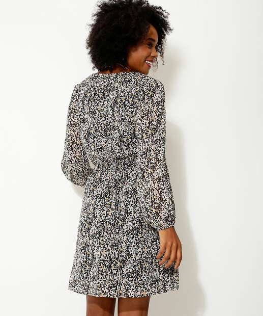 Vestido Feminino Chiffon Estampado Lurex Marisa