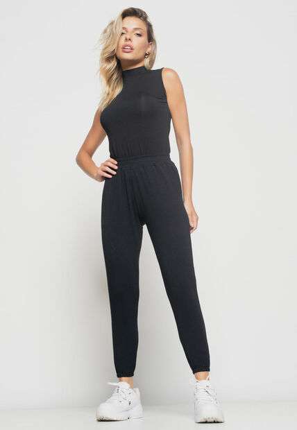 Regata  Gola Alta Malha Preta