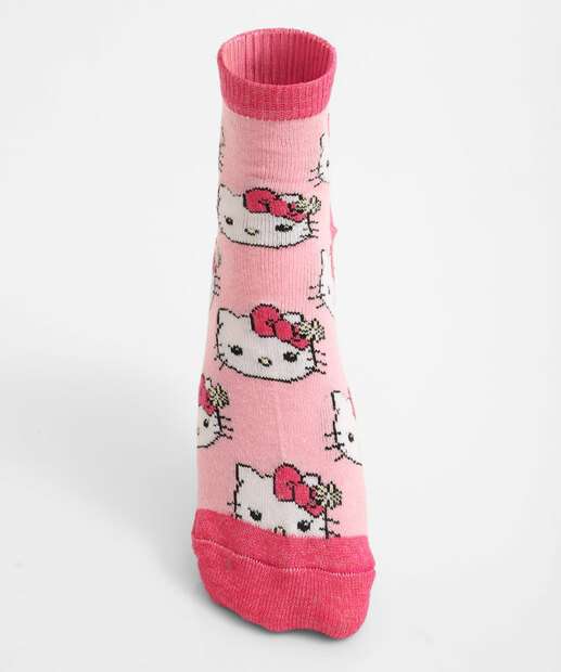 Kit Meia Cano Longo Feminina Hello Kitty Sanrio