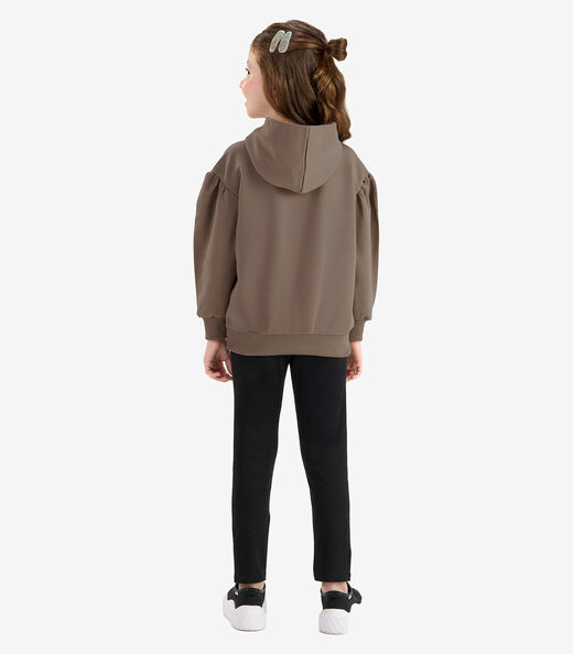 Conjunto Blusão com Legging Molecotton Rovi Kids Marrom