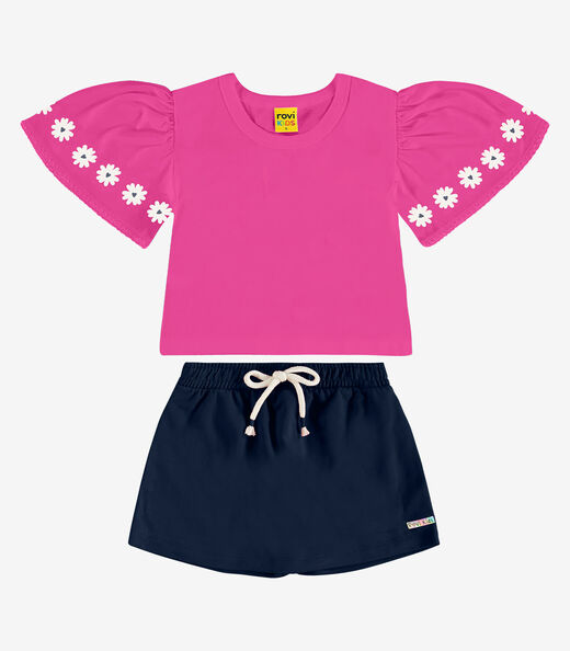 Image_Conjunto com Shorts Saia Meia Malha Rovi Kids Rosa