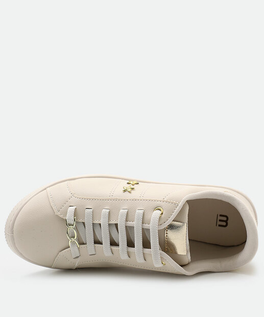 Tênis Casual Feminino Recorte Marisa Off White