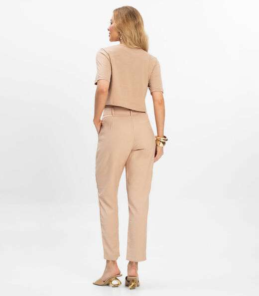 Calça Feminina Marrante Clochard Renaluci Bege