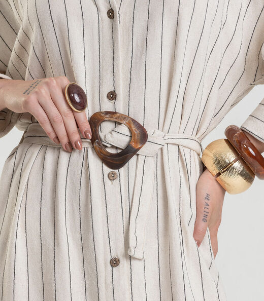 Vestido Feminino Chemise Dianna Bege