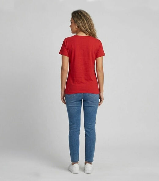 Blusa Feminina em Malha Visco Infinita Cor Vermelho